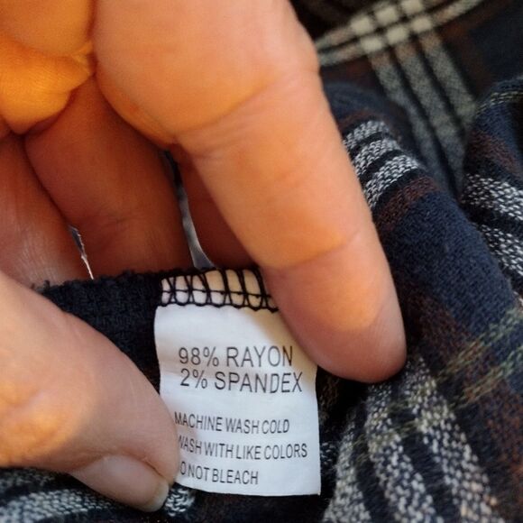 Plaid 1/4 button pullover top - Picture 4 of 8